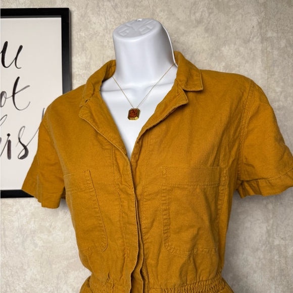 Universal Thread Mustard Button-Up Dress - Picture 14 of 16